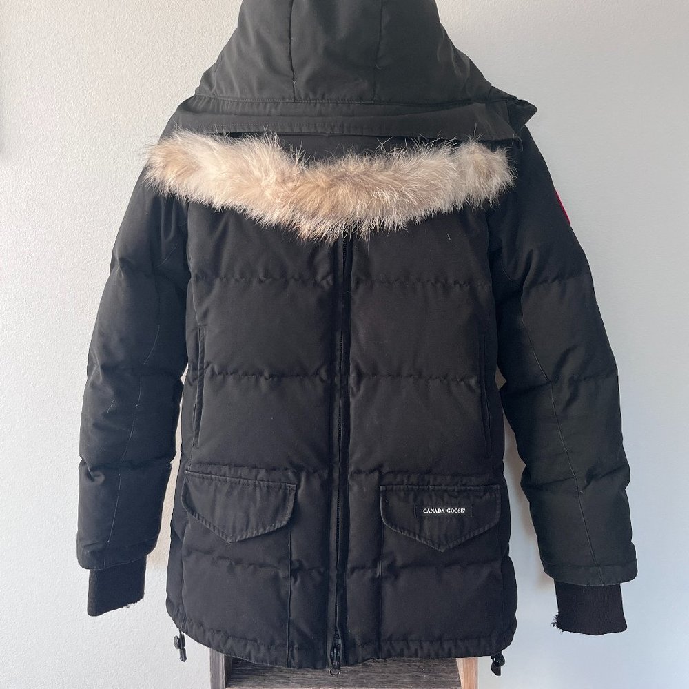 USED: Canada Goose Womens Black Parka Puffer Down Jacket - S